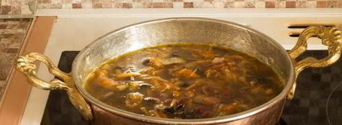 суп-пюре из фасоли с беконом и черносливом. Шаг 5