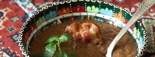 суп-пюре из фасоли с беконом и черносливом. Шаг 6