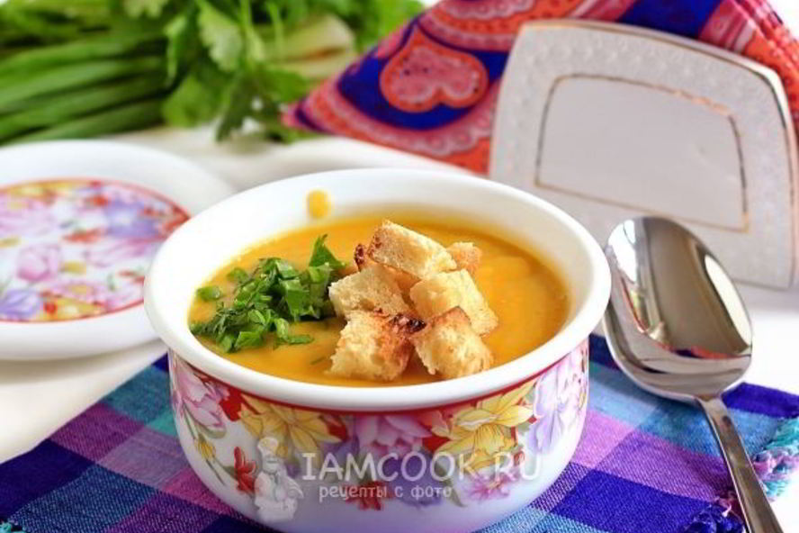 Рецепт супа-пюре из кабачков с сухариками