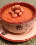 Суп-пюре из нута и томатов