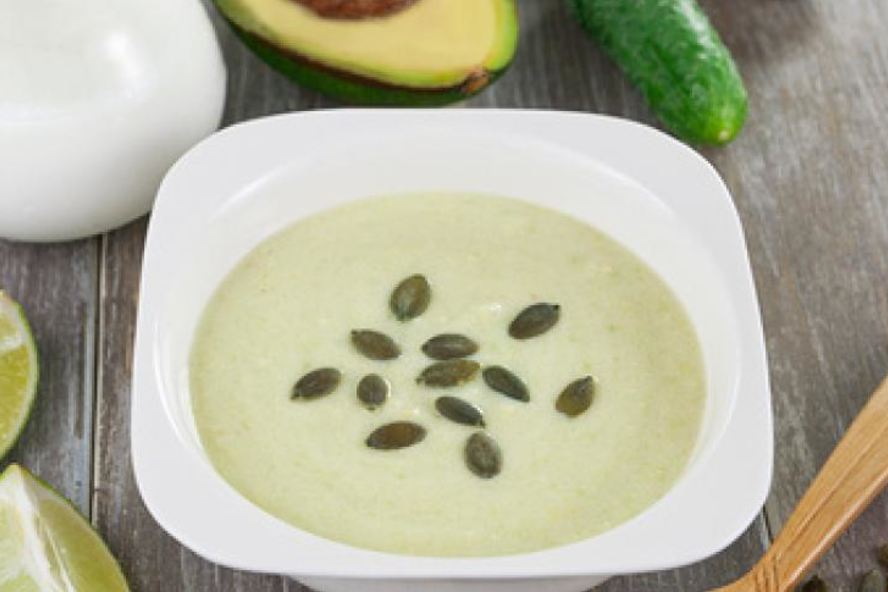Рецепт супа-пюре из огурцов и авокадо