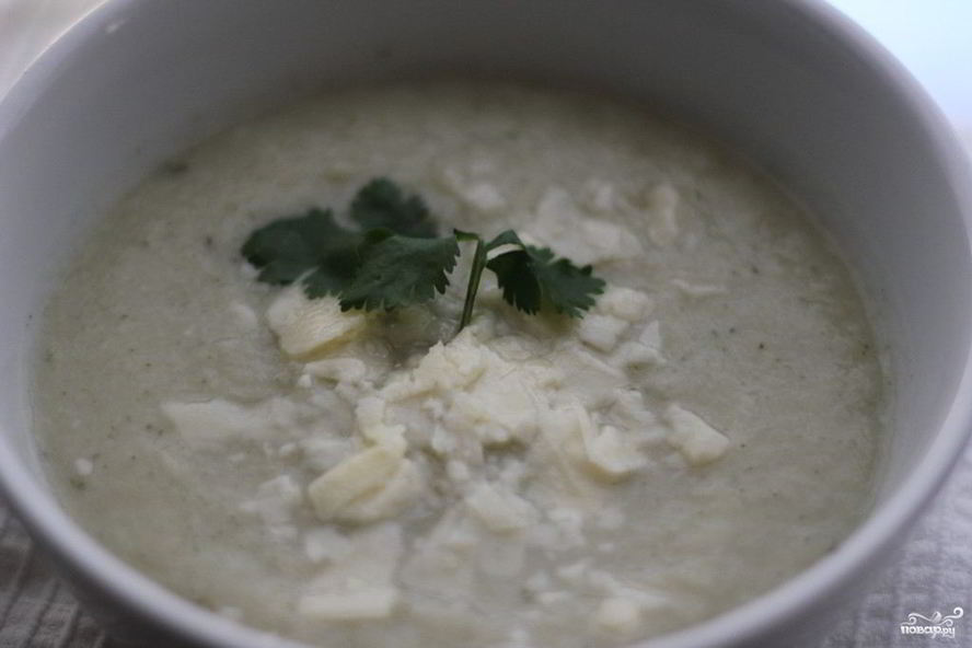 Рецепт супа-пюре из цветной капусты диетический