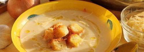 суп-пюре из цветной капусты с гренками. Шаг 9