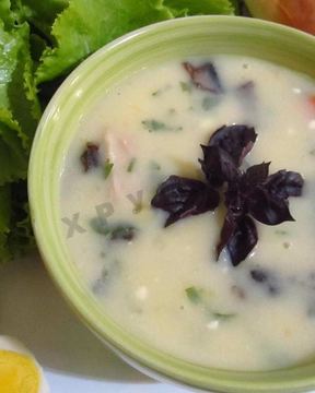 Суп пюре на курином бульоне из шампиньонов