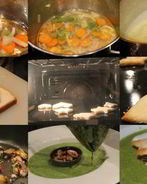 Суп-пюре со шпинатом и морепродуктами