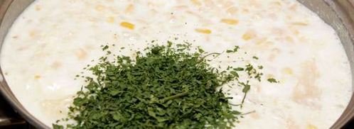 сырный суп-пюре с консервированной кукурузой. Шаг 5