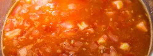 томатный суп-пюре с лососем и треской. Шаг 5