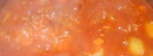 томатный суп пюре с рисом. Шаг 5