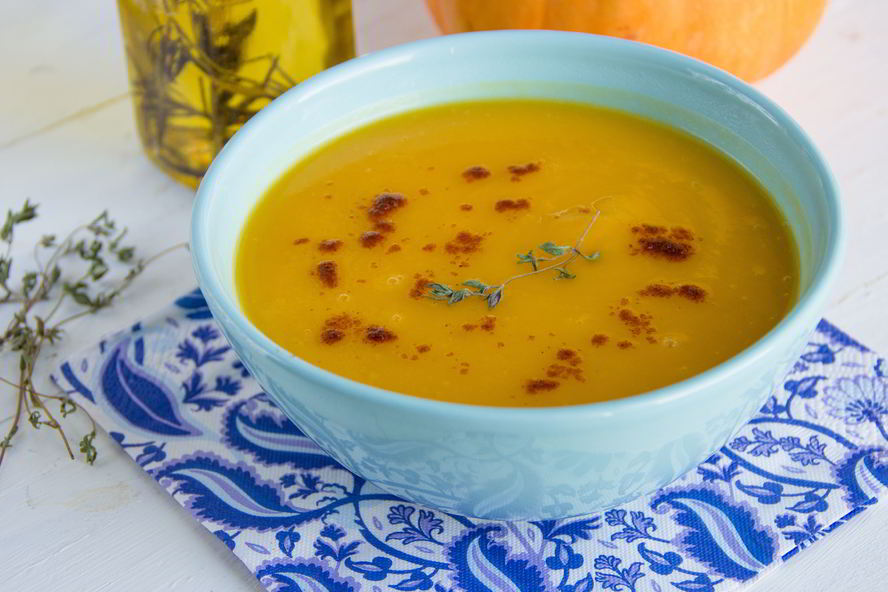 Рецепт тыквенного супа-пюре с паприкой и тимьяном