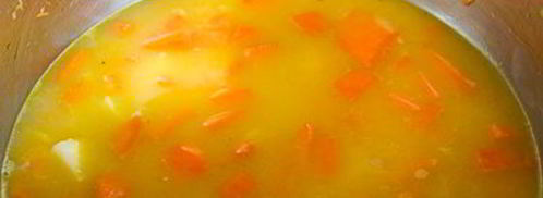 тыквенный суп-пюре с жареным острым фаршем. Шаг 8