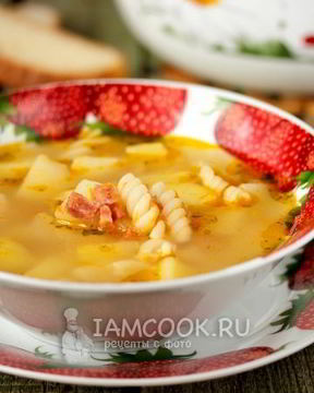 Суп с колбасой