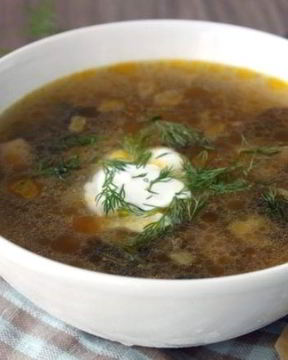 Суп с лесными грибами