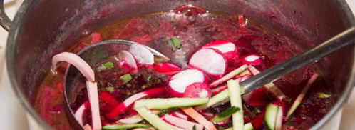 холодный свекольник с ботвой. Шаг 16