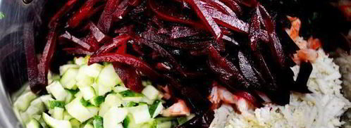 холодный свекольник с креветками. Шаг 4