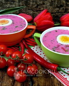 Холодный свекольник с редисом