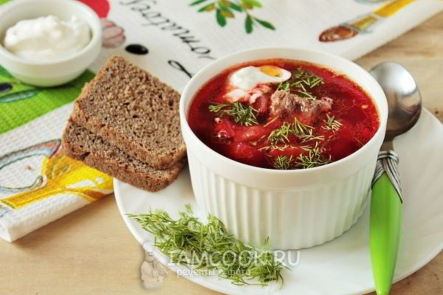 Рецепт классического горячего свекольника с мясом