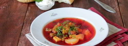 классический горячий свекольник со свининой. Шаг 10