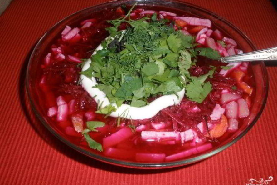 Рецепт свекольника классического с мясом