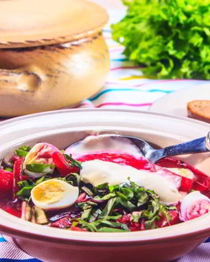 Свекольник с ботвой холодный