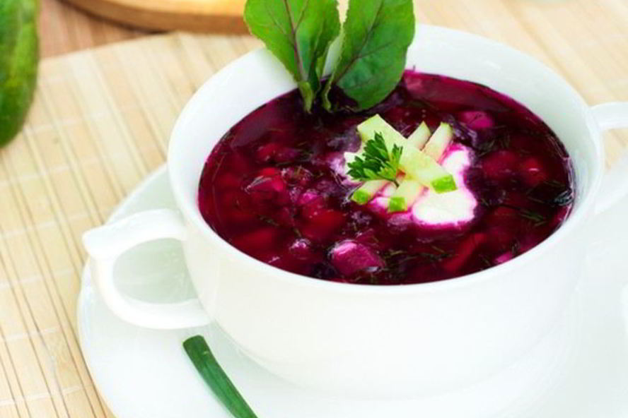 Рецепт свекольника с вареной колбасой