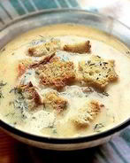 Французский сырный суп с курицей