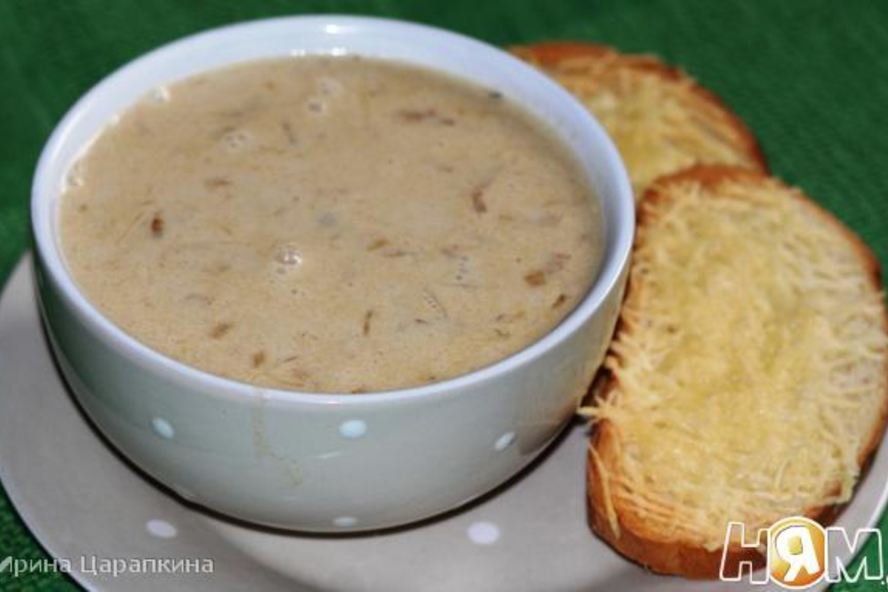 Рецепт луково-сырного суп с гренками