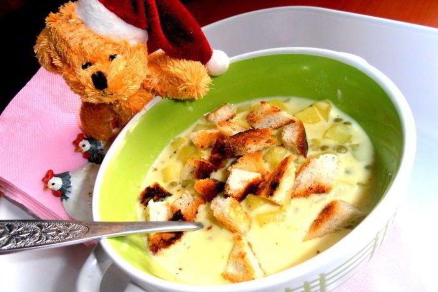 Рецепт любимого сырного супчика сына