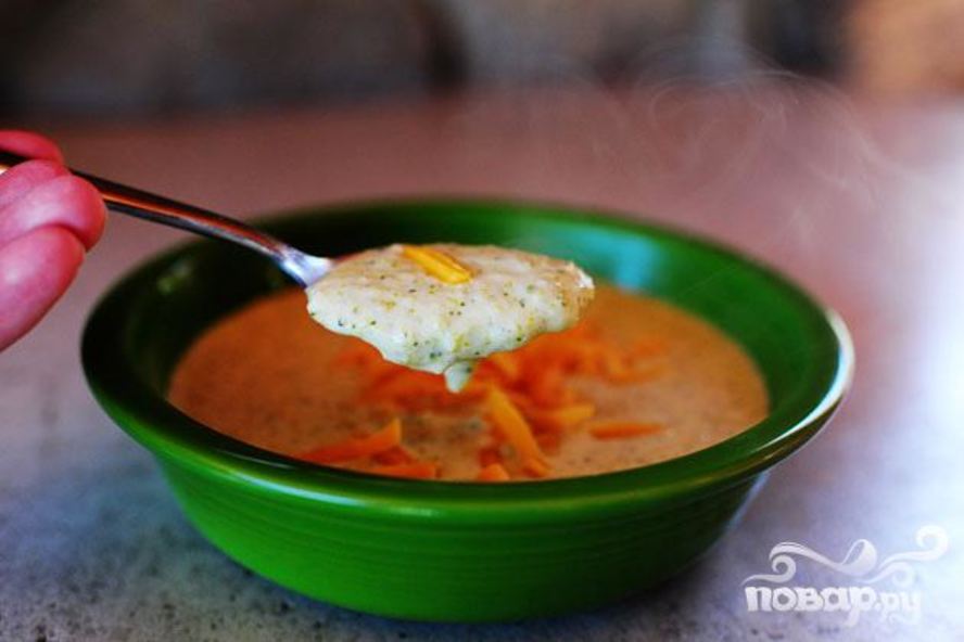 Рецепт нежного сырного супа с брокколи