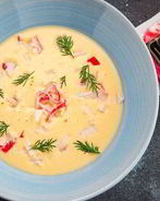 Сырный крем-суп с крабовым мясом