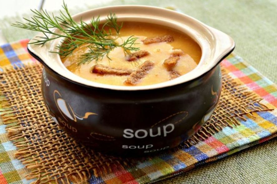 Рецепт сырного крема-супа с курицей