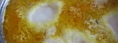 сырный суп из плавленого сыра с курицей. Шаг 10