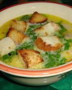 Сырный суп по-французски с крутонами