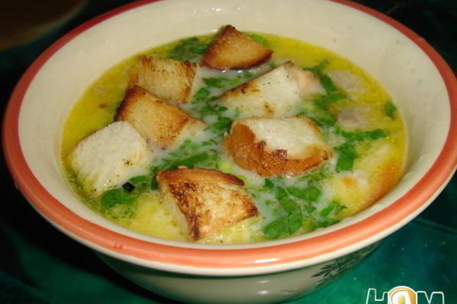 Рецепт сырного супа по-французски с крутонами