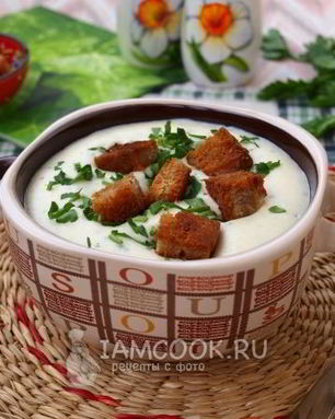 Сырный суп-пюре с картофелем