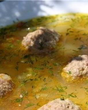 Сырный суп с фрикадельками