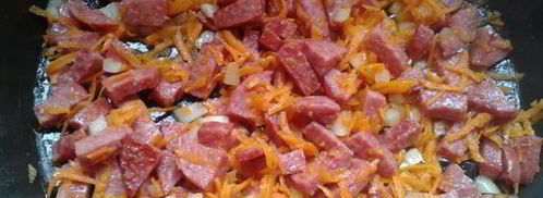 сырный суп с колбасой. Шаг 4