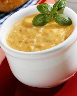 Сырный суп с креветками