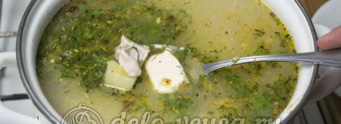 сырный суп с куриным филе. Шаг 10