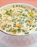 Сырный суп с курицей и плавленным сыром и рисом