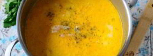 сырный суп с лососем и рисом. Шаг 6