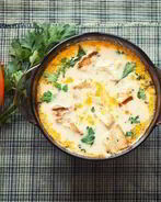 Сырный суп с овощами