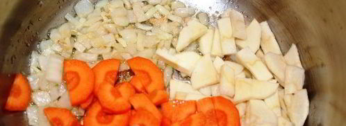 тыквенно-сырный суп с пастернаком. Шаг 5