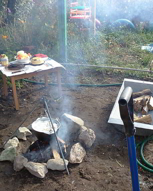 Уха из окуня на костре