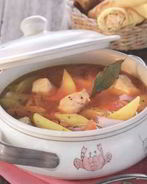 Уха по-царски с блинами