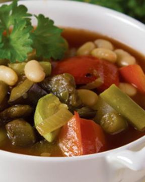 Запеченный постный суп