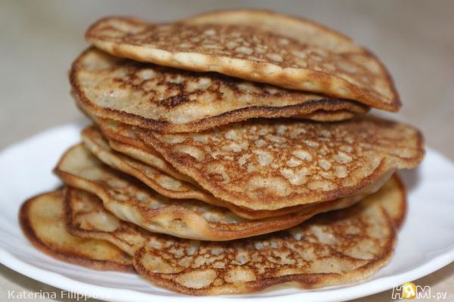 Рецепт банановых блинчиков из рисовой муки