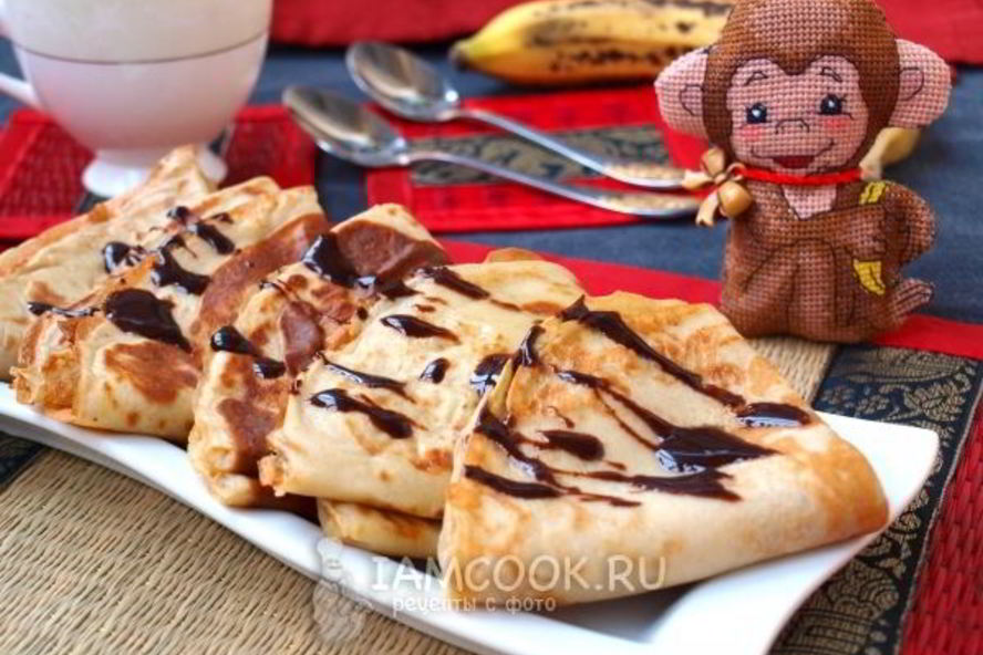 Рецепт банановых блинчиков