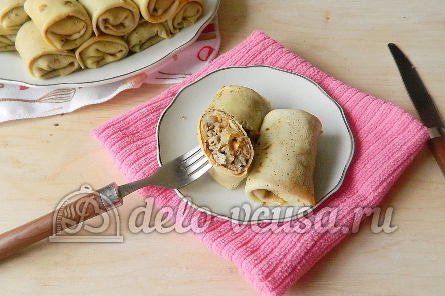Рецепт блинчиков с фаршем