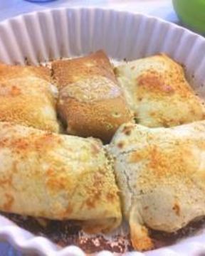 Блинчики с грибами и сливочным соусом