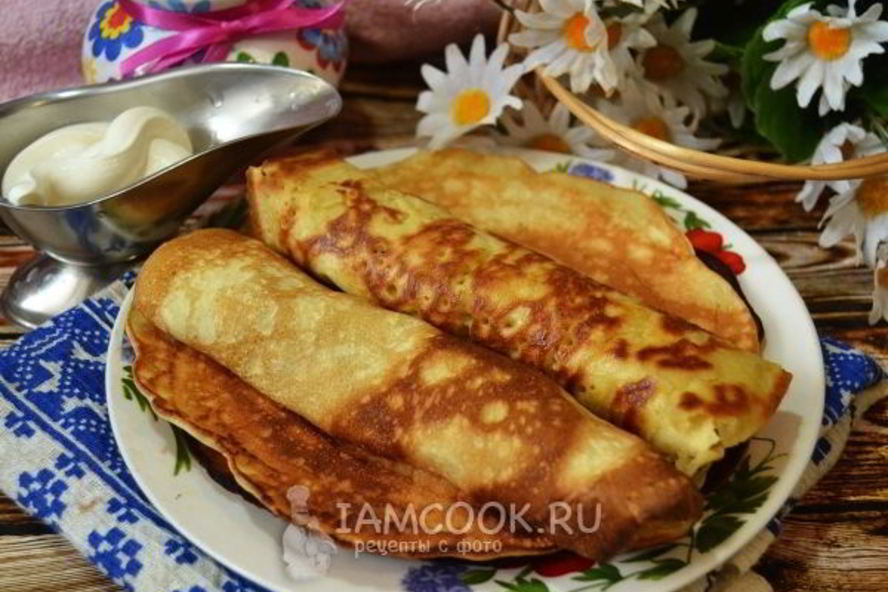 Рецепт блинов на сметане и воде